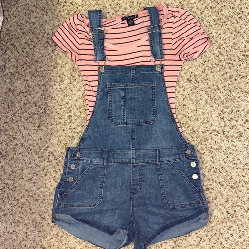 RSQ Overall Denim Shorts